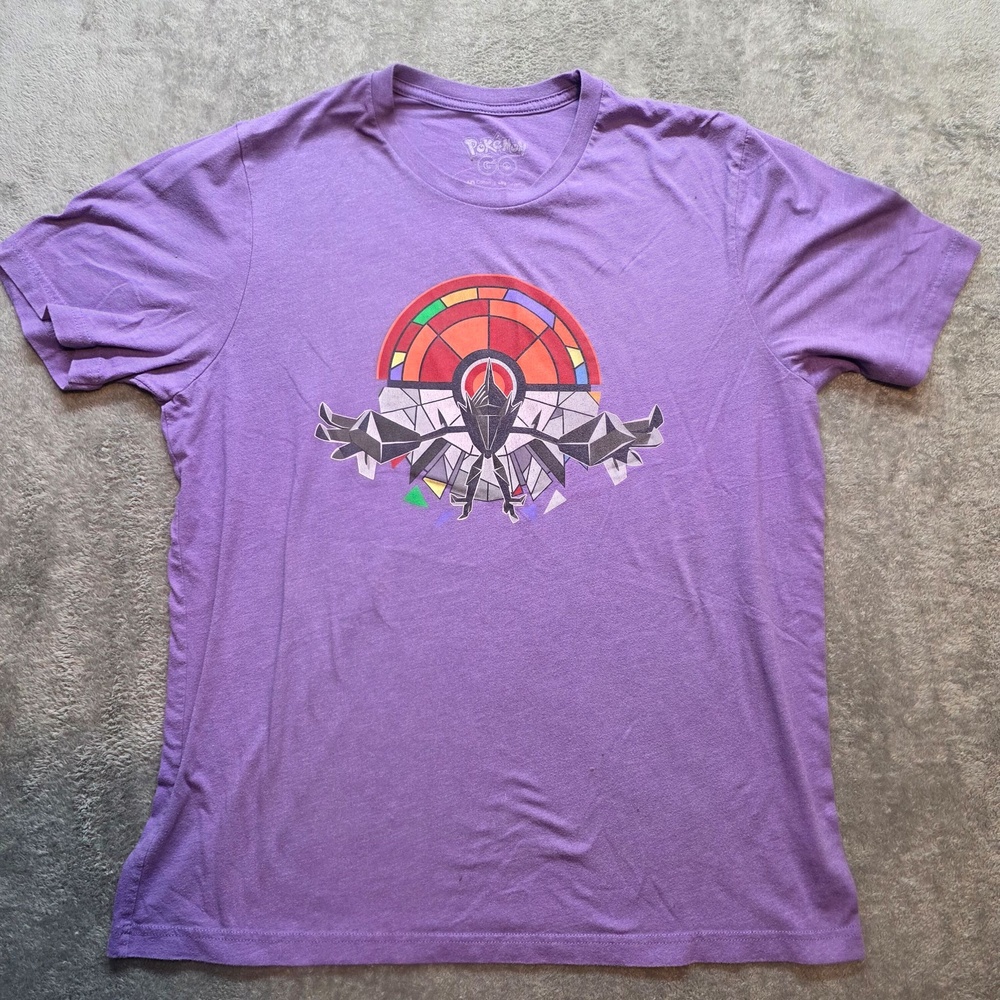 Pokemon GO Fest 2024 Necrozma Shirt Mens XL Purple Graphic Tee T-Shirt Gaming